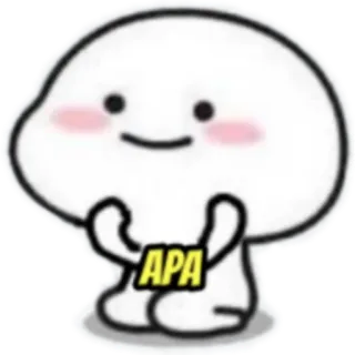 🙌 APA cute, character, cartoon, simple, sticker telegram sticker
