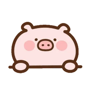 ⭐️ maiale, animale, carino, kawaii, cartone animato telegram sticker