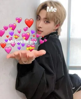 😘 Me
My love for you ความรัก, หัวใจ, เคป็อป, ความรักใคร่, น่ารัก telegram sticker