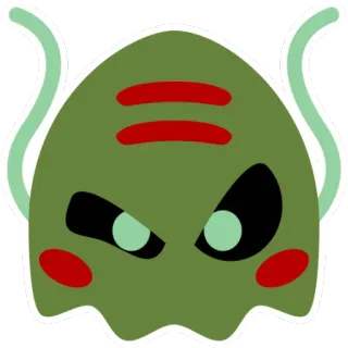 👾 monstro, alienígena, desenho animado, adesivo telegram sticker