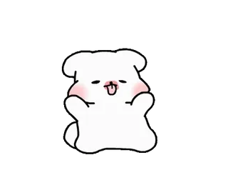 😛 dog, cute, kawaii, puppy, animal, cartoon telegram sticker