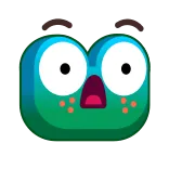 😨 kreskówka, żaba, stworzenie, śmieszne, słodkie telegram sticker