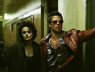 👊 Fight Club Fight Club, Tyler Durden, Brad Pitt, Film, Gewalt, Systemkritik telegram sticker