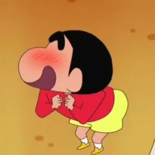 😳 Shin-chan Crayon Shin-chan Anime, Dessin animé, Garçon, Drôle, Rouge, Jaune telegram sticker