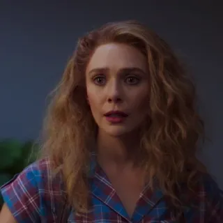 🙁 Wanda Maximoff женщина, выражение, портрет, лицо, фильм whatsapp sticker