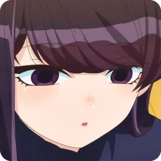 🙂 Komi Shouko Komi Can't Communicate Anime, Komi cherche ses mots, Komi, Manga, Mignon, Fille, Expression whatsapp sticker