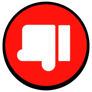 👎 thumbs down, dislike, red, emoji, negative, bad, failure telegram sticker