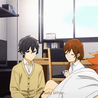 ❤️ It's really bitter. Anime, Bitter, Dialog, Cartoon whatsapp sticker