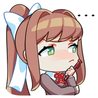 🤨 Monika Doki Doki Literature Club! Anime, Personnage, Mignon, Monika, Doki Doki Literature Club telegram sticker