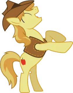 😆 Applejack My Little Pony poni, dibujos animados, equino, animal, Applejack telegram sticker