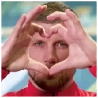 ❤️ man, heart, hand gesture, love, person, portrait telegram sticker
