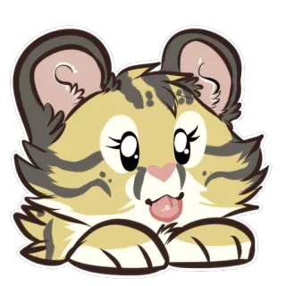 😝 süß, Katze, Tier, Sticker, Cartoon telegram sticker
