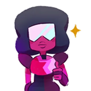 👍 Garnet Steven Universe Dessin animé, Personnage, Pouce levé, Grenat whatsapp sticker