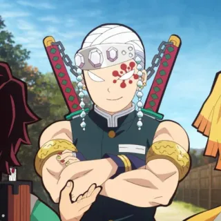 💎 Tengen Uzui Demon Slayer Anime, Demon Slayer, Tengen Uzui, Espadas, Luchador, Ninja telegram sticker