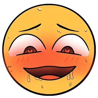 🌝 Emoji, Słodkie, Miłość, Oczy w serca, Szczęśliwy telegram sticker