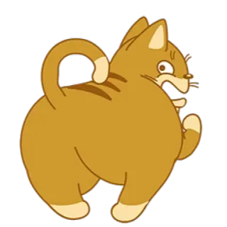 😠 gatto, animale, cartoni animati, divertente, illustrazione telegram sticker