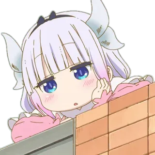 😍 Kanna Kamui Miss Kobayashi's Dragon Maid Anime, Drago, Kawaii, Carino, Kanna, Chibi telegram sticker