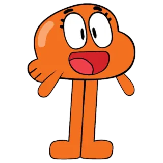 👕 Darwin Watterson The Amazing World of Gumball dessin animé, poisson, animation, Darwin, Gumball, ami telegram sticker