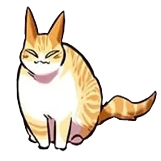 🤡 kucing, kucing tabby oranye, hewan, imut, stiker telegram sticker