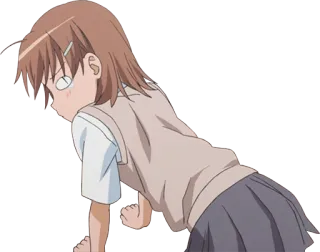 😢 Misaka Mikoto A Certain Magical Index อนิเมะ, ผู้หญิง, มิซากะ มิโคโตะ, อินเด็กซ์ คัมภีร์เวทมนตร์, ตัวละครอนิเมะ telegram sticker