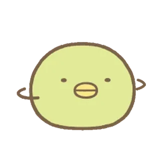 🍐 adesivo, fofo, kawaii, animal, pássaro, verde, personagem, animação telegram sticker