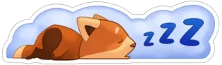 😴 zzz dormir, zzz, cansado, lindo, panda rojo telegram sticker