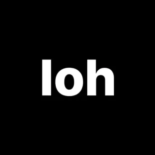 🐺 loh text, loh, lettering, black, white, simple telegram sticker