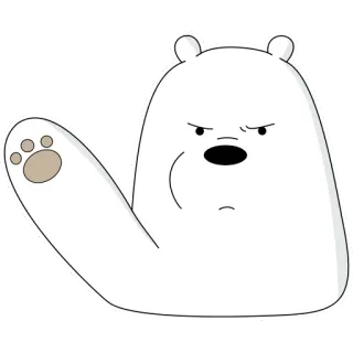 😡 Ice Bear We Bare Bears Dibujos animados, Oso, Animal, Oso polar, We Bare Bears telegram sticker