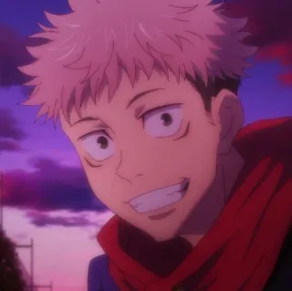😁 Yuji Itadori Jujutsu Kaisen Аниме, Манга, Jujutsu Kaisen, Юдзи Итадори, Персонаж, Мультфильм telegram sticker