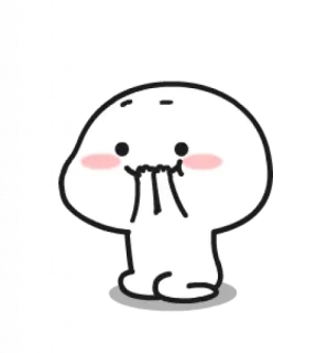 🤢 Dibujo animado, Personaje, Lindo, Blanco whatsapp sticker