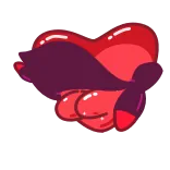 🍑 하트, 사랑, 발렌타인, 만화, 애니메이션, 귀여운 telegram sticker