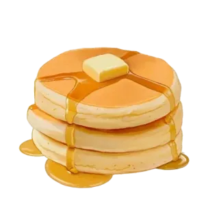 🥞 pancake, colazione, cibo, sciroppo, burro, dolce telegram sticker