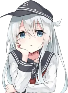 😒 Аниме, Девочка, Морячка, Милый, Манга, Персонаж, Анимированный telegram sticker