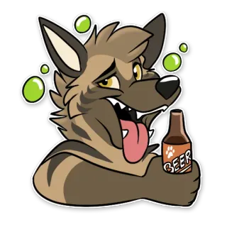 🍺 BEER dibujo animado, animal, cerveza, alcohol, beber, fiesta, diversión, marrón whatsapp sticker
