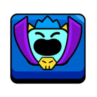 😄 Cartoon, Emoticon, Monster, Blau, Gesicht, Sticker telegram sticker
