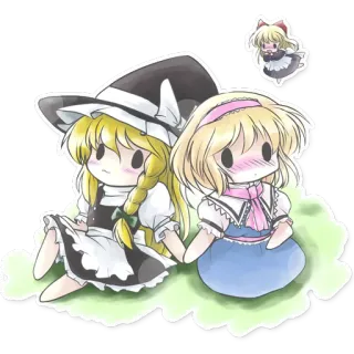 ☺️ Anime-Stil, süß, Freundschaft, Illustration, Cartoon telegram sticker