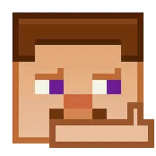 👍 Steve Minecraft Minecraft, Steve, pixel art, game character, middle finger telegram sticker