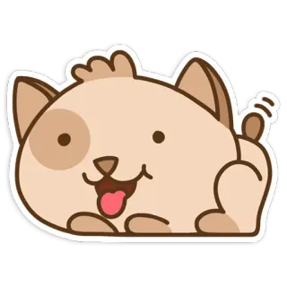 😃 cão, fofo, animal, filhote, desenho animado, animal de estimação telegram sticker
