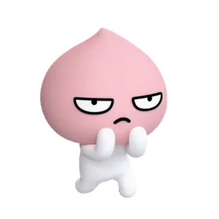 💬 Apeach apeach, Kakao Friends, dessin animé, pêche, personnage, mignon, coréen telegram sticker
