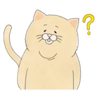 ❓ cat, question mark, confused, pet, animal, cartoon, illustration, cute telegram sticker