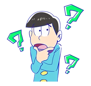 ❓ Аниме, Вопросительные знаки, В замешательстве, Думающий telegram sticker