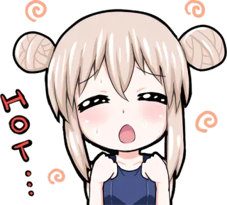 🌞 HOT Anime, Suor, Quente, Envergonhado, Exausto telegram sticker