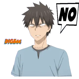 👎 NO anime, no, expression, cartoon, disapproval telegram sticker