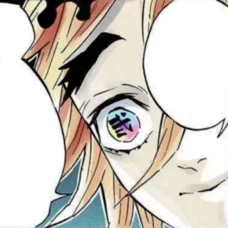💖 Douma Demon Slayer anime, demon, eye, manga, douma telegram sticker