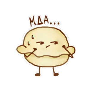 😓 МДА... sticker, fofo, desenho animado, expressão, dúvida, russo telegram sticker