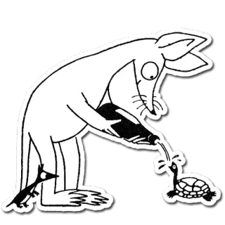 🍾 dibujos animados, animal, tortuga, perro, ilustración telegram sticker