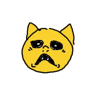 😩 gato, emoji, triste, desenho animado, adesivo telegram sticker