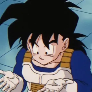 🔥 Gohan Dragon Ball Z 动漫, 困惑, 悟饭, 龙珠Z, 耸肩, 问题 telegram sticker