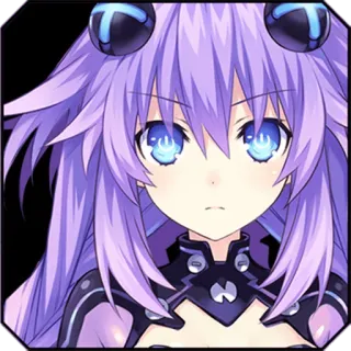 😒 Neptune Hyperdimension Neptunia Anime, Jeu vidéo, Personnage, Cheveux violets, Neptune, Hyperdimension Neptunia telegram sticker