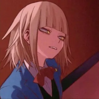 🧧 Himiko Toga My Hero Academia Anime, Villano, Chica, Rubia, Yandere telegram sticker